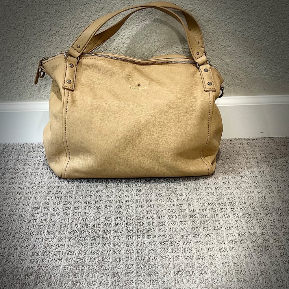 Tan Leather Kate Spade Tote Handbag